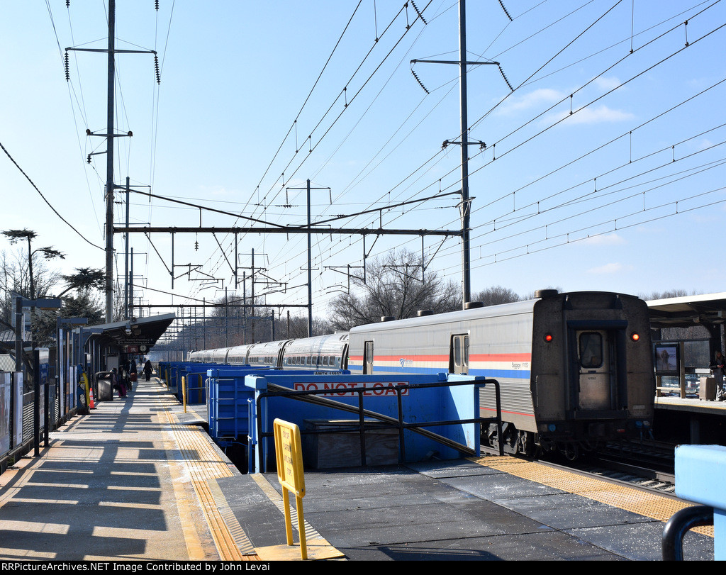 A Viewliner Baggage Car trailing on Amtrak Train # 43 